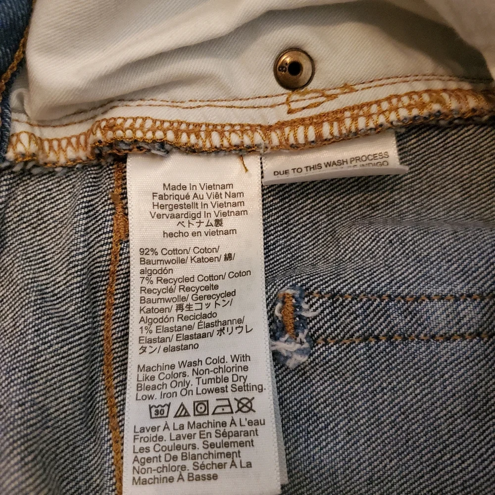 J.CREW Factory Curvy Essential Straight High-Rise Raw Hem Denim Jeans Women's 30